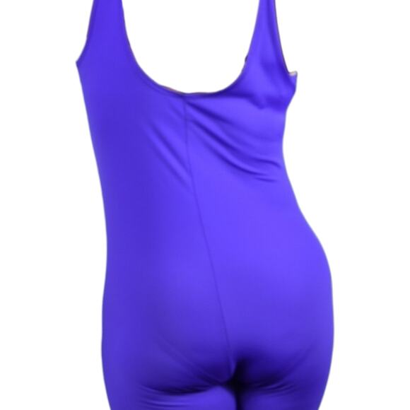Nylon Unitard Purple Catsuit Spandex Shiny Retro Tank Full Length USA Size Large - Picture 5 of 15